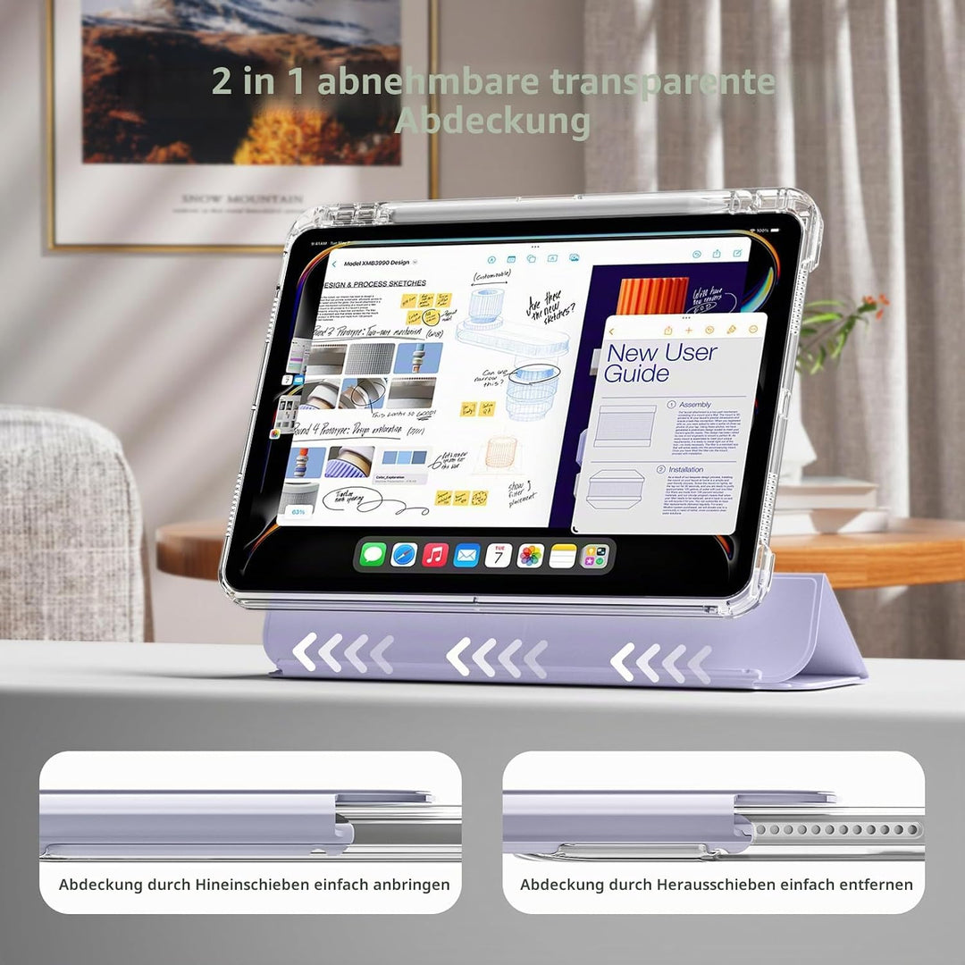 Hülle für iPad 11. Generation (A16) 11 Zoll 2025, iPad 10. Generation 10,9 Zoll 2022 mit Stifthalter