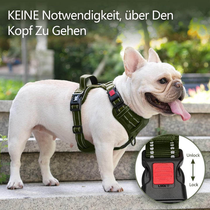 PoyPet Keine Pull Hundegeschirr, Reflektierendes Hundegeschirr für Hunde ohne Choke, Verstellbare, w