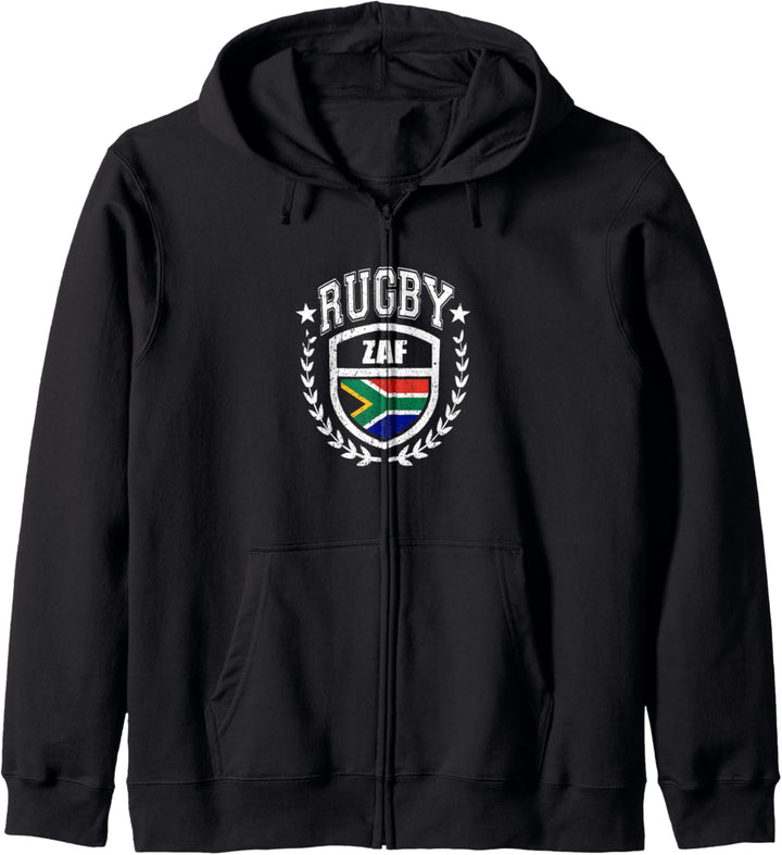 Südafrika Rugby Ausrüstung Südafrika Flagge Vintage Sport Kapuzenjacke