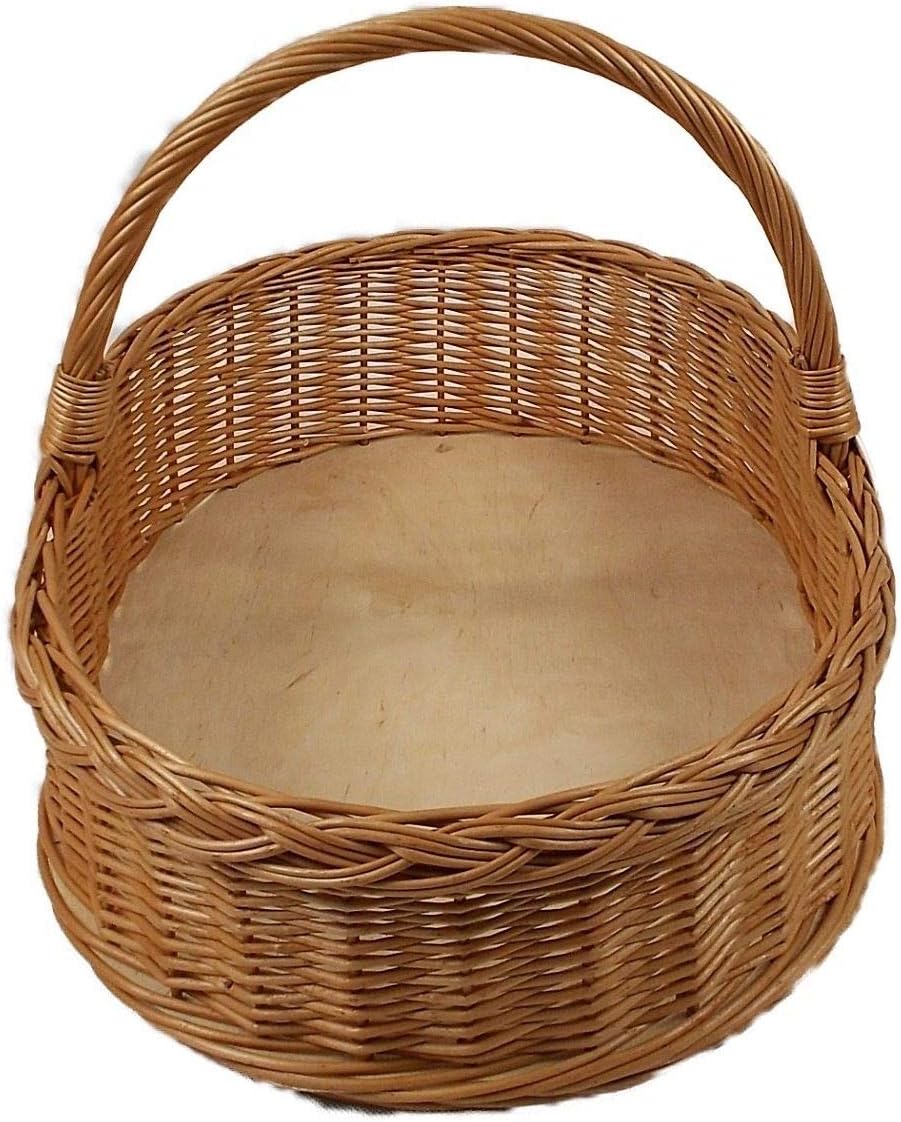 Weidentablett mit Henkel Braun Oval ca. 52x40x35 cm