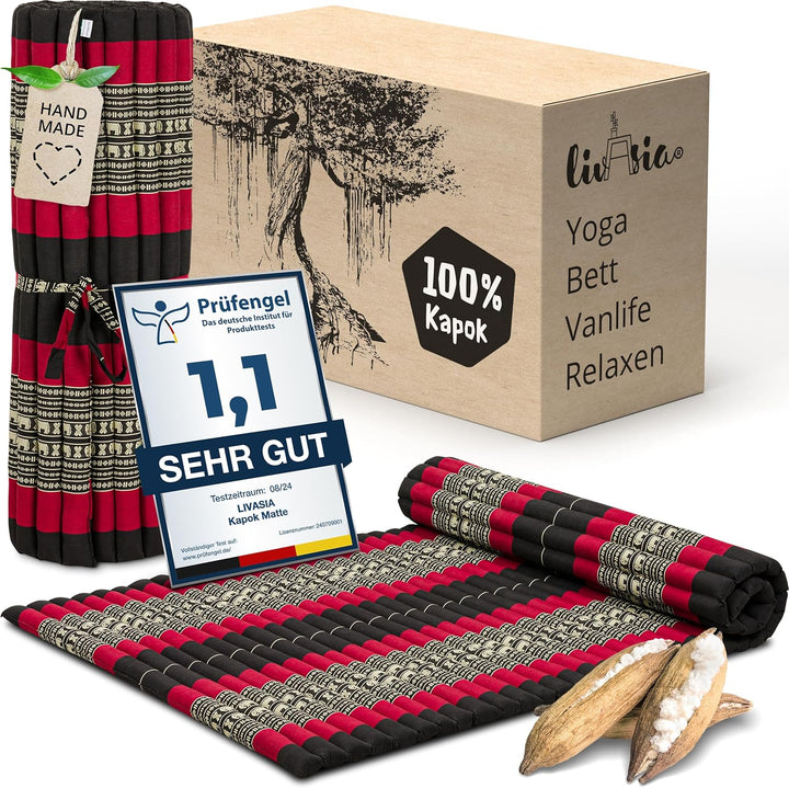 livasia Rollmatte Rollmatratze L-200x110x4,5cm, Gästebett Gästematratze 1 Person, Reisebett Kofferra