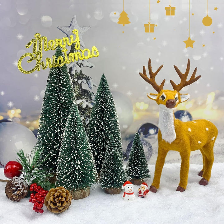 10 Stück Mini Tannenbaum Deko,Kleiner Tannenbaum Deko,Künstlich Klein Weihnachtsdeko,Mini Grün Tanne