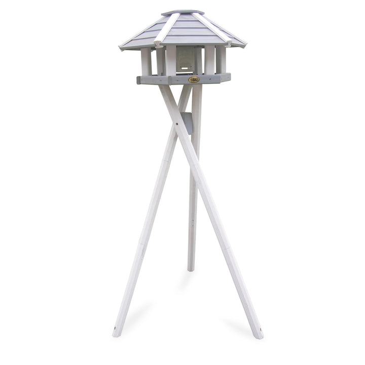 HABAU Vogelhaus "Ottawa" mit Silo und Ständer, grau-weiss