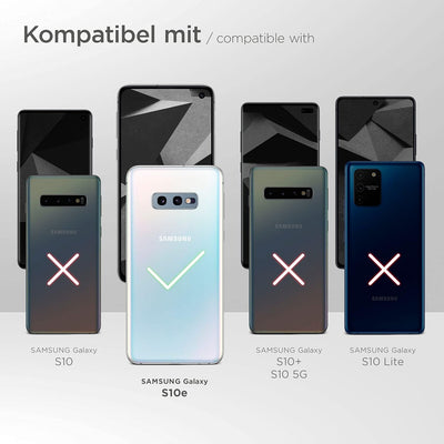 ONEFLOW Handykette 'Twist Strap' kompatibel mit Samsung Galaxy S10e Hülle zum Umhängen transparent,