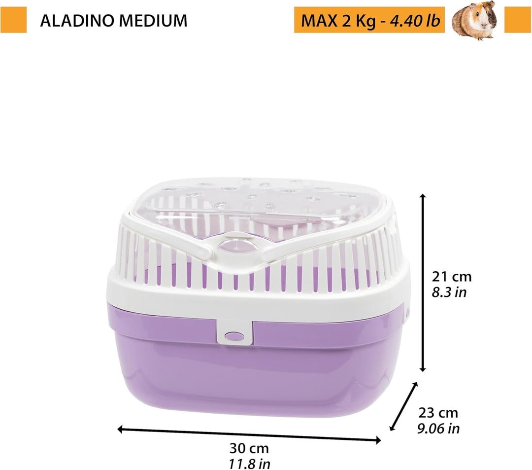 Ferplast Transportbox für Hamster und andere kleine Nagetiere Aladino Medium Reisekäfig für Hamster,