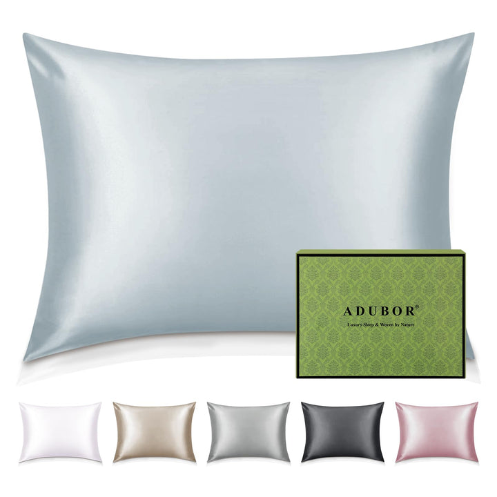 Adubor 100% Seidenkissenbezug 40x80cm für Haar und Haut, mit verstecktem Reissverschluss, beide Seit