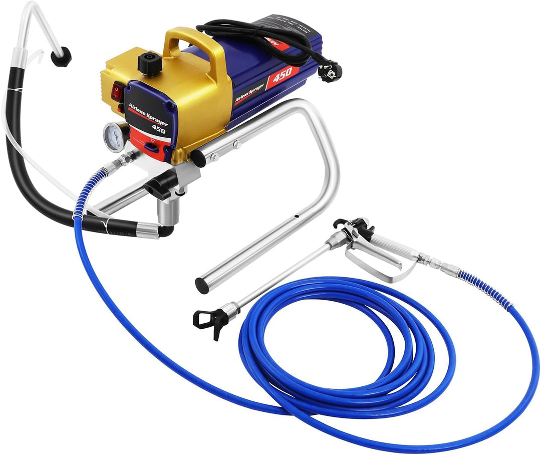Airless Farbsprühsystem Farbsprühgerät 1500W 22Mpa Hochdruck-Sprühmaschine Düsendurchmesser: 0.15mm~