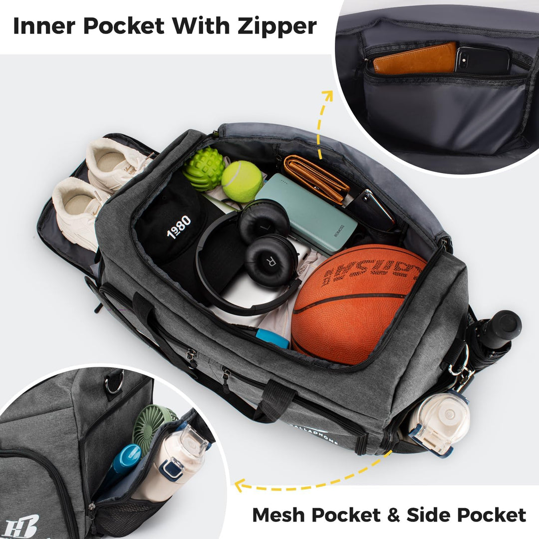 Sporttasche Reisetasche für Damen und Herren Trainingstasche Gym Bag mit Schuhfach und Nassfach Duff