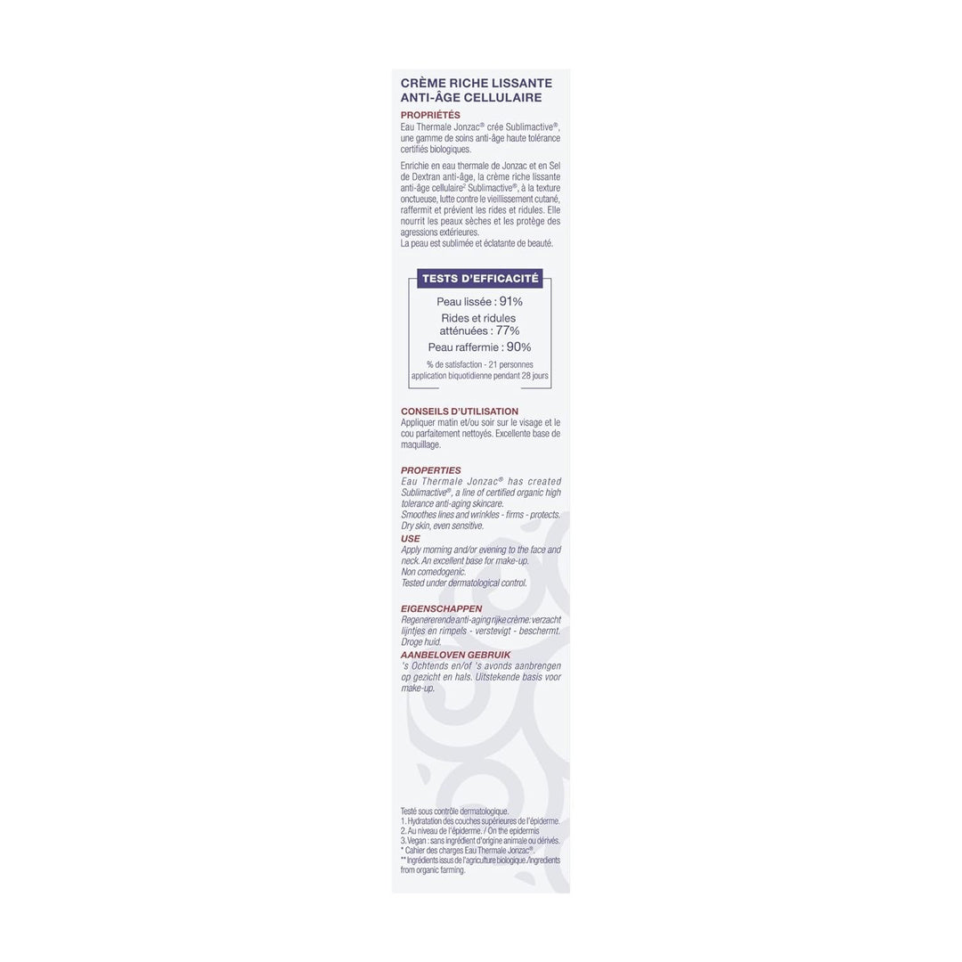Eau Thermale Jonzac Rich Creme Anti-Aging, 1er pack (1 x 40 ml)