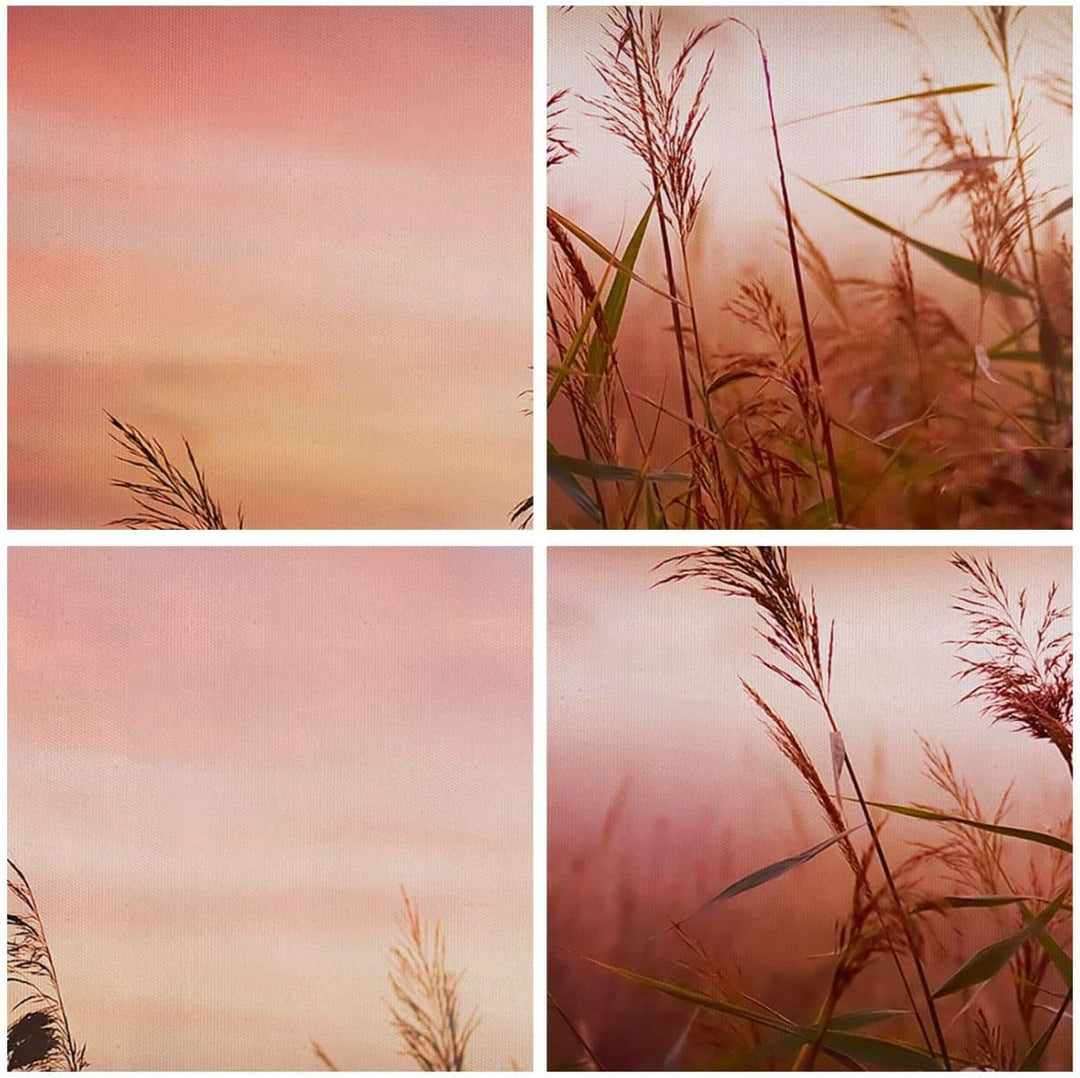 Wandbilder Dekoration Wohnzimmer Wiese Getreide Natur Panorama Bilder auf Leinwand 120x50cm Leinwand