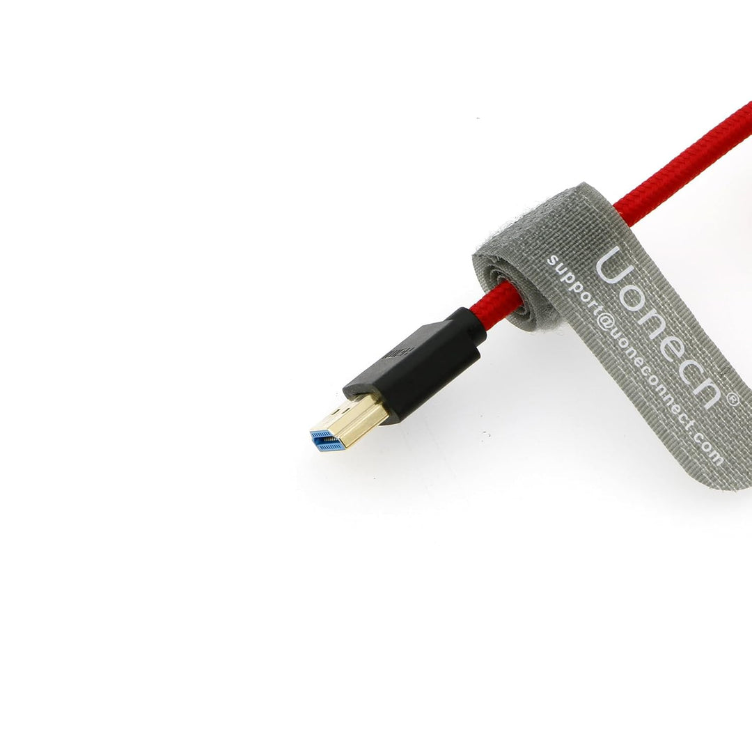 Uonecn HDMI 2.1 8K 60Hz 48Gbps High Speed Spiralkabel Kabel für Kamera & Monitor, kompatibel mit Ato