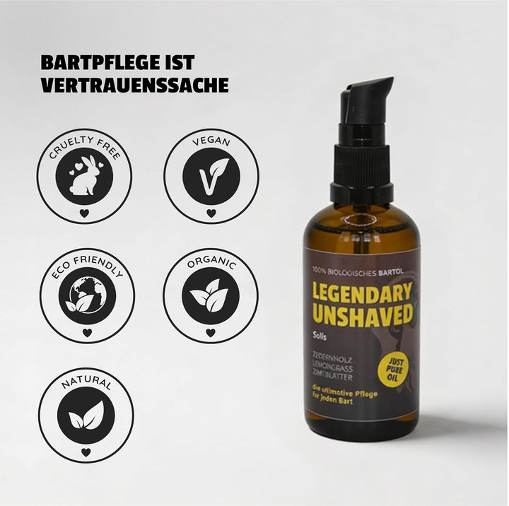 REBELS N' SAINTS Bartöl Solis - 100% natürlich - Pflegt Bart und Haut - Made in Germany - 50 ml Zede