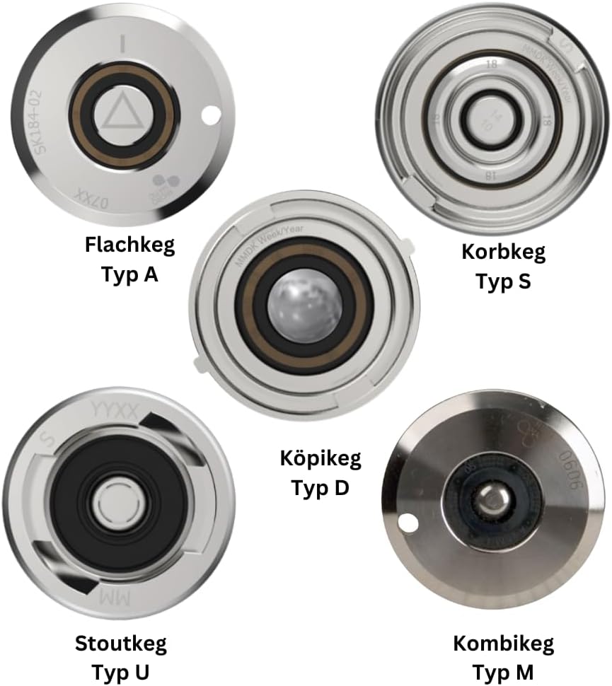 Reinigungsbehälter aus Edelstahl 10l mit Flachfitting (A) z.B. für Bit, Krombacher