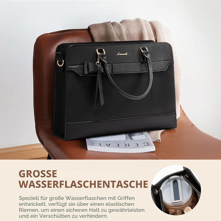 LOVEVOOK Handtasche Damen Gross, 17,3 Zoll Laptoptasche Arbeitstasche Elegant Uni Tasche Schultasche