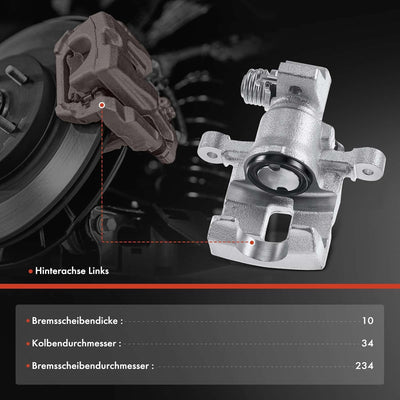 Frankberg 2x Bremssattel Bremszange Hinten Kompatibel mit Picanto BA 1.0L 1.1L 2005-2011 Picanto SA