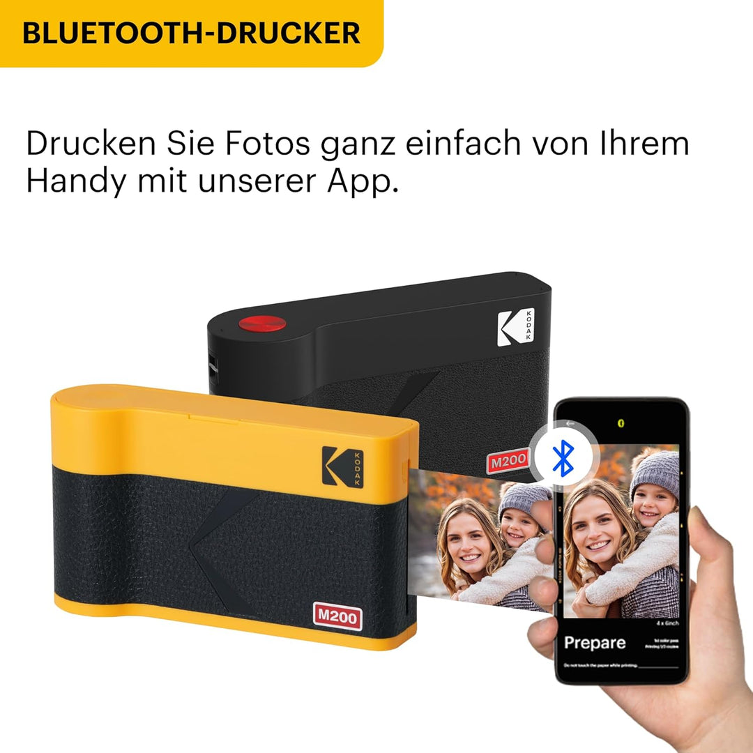Kodak Mini 2 Printer ERA 2,1x3,4 Mini 2 Fotodrucker + 8 Blatts Schwarz, Mini 2 Fotodrucker + 8 Blatt