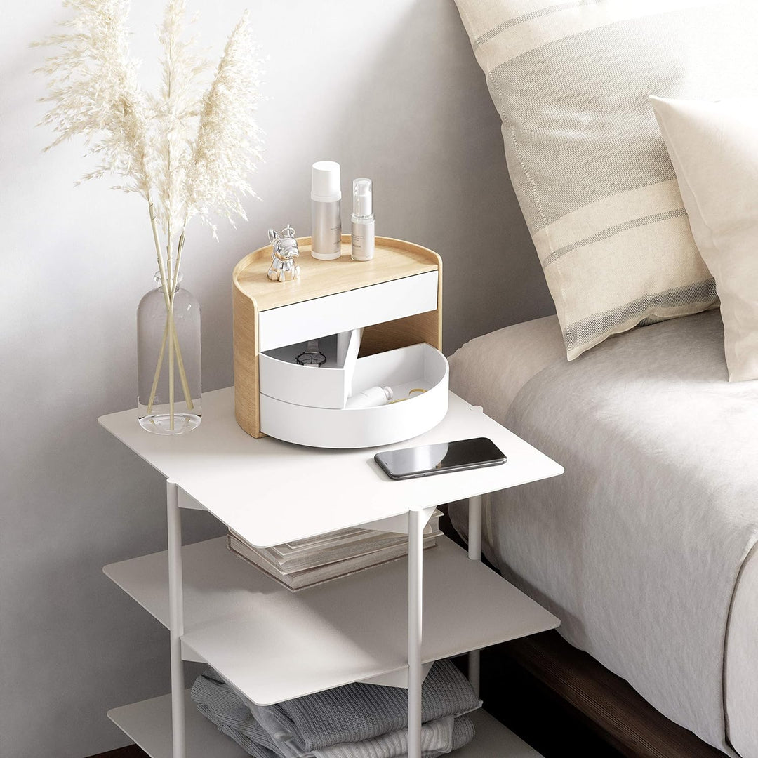 Umbra Moona Schmuckaufbewahrung, Makeup Organizer und Accessoire Organizer mit drehbaren Schubfächer