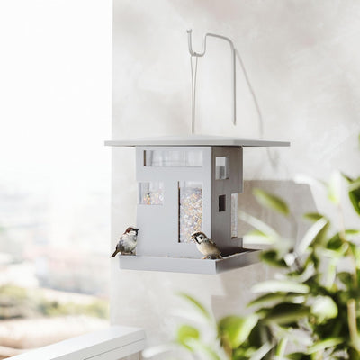 Umbra Bird Cafe Vogelhaus, Moderner Vogelfutterspender zum Aufhängen, Vogelfutterhaus mit architekto