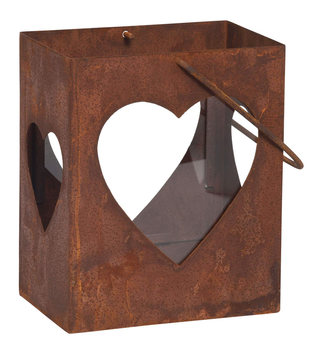 levandeo Windlicht Herz Laterne H28cm Gartenleuchte Rost Gartendeko Rostdeko Edelrost Deko, Herz