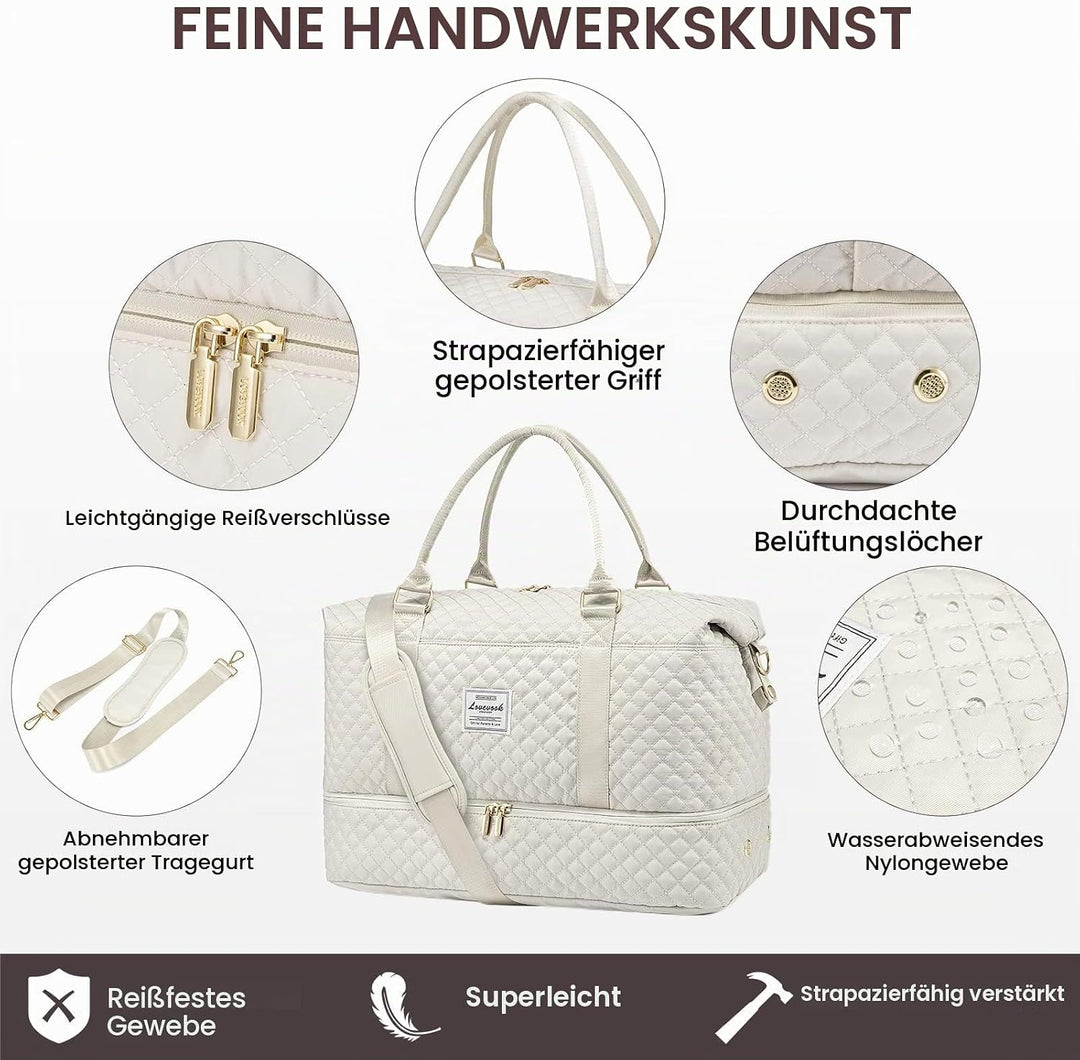 LOVEVOOK Sporttasche Damen Reisetasche Gross mit Kosmetiktasche Weekender Travel Duffle Bag mit Schu