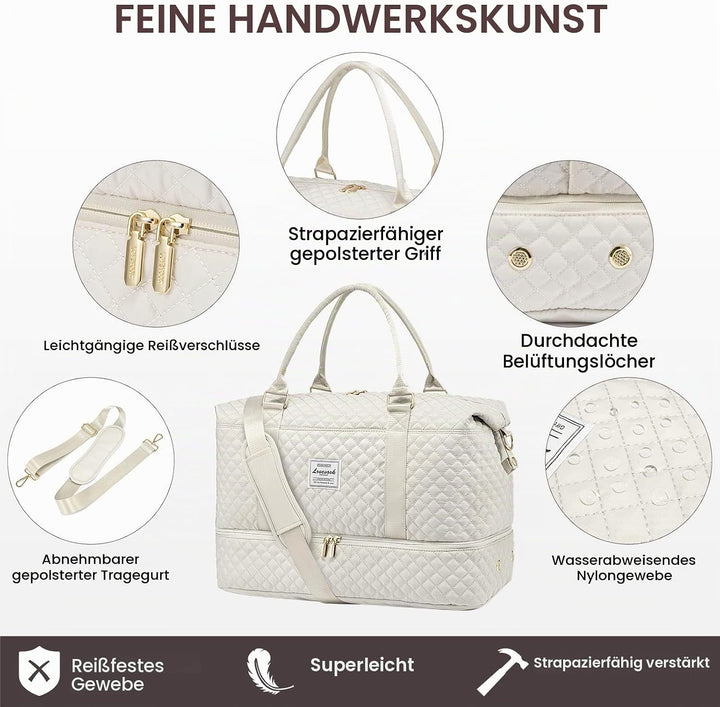 LOVEVOOK Sporttasche Damen Reisetasche Gross mit Kosmetiktasche Weekender Travel Duffle Bag mit Schu