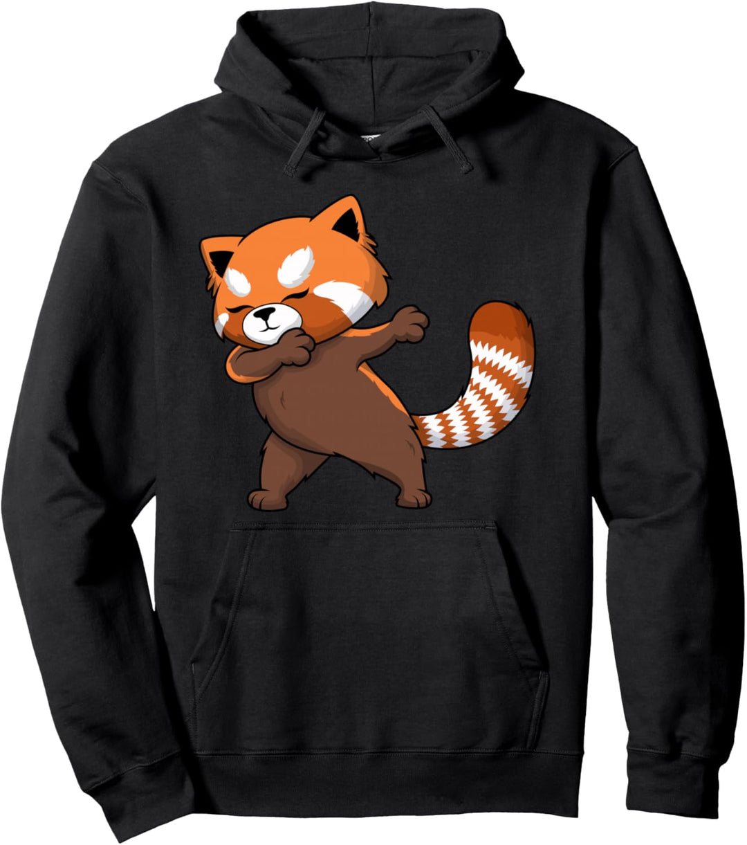 Red Panda Dabbing Lustiges tanzendes Panda-Design Pullover Hoodie