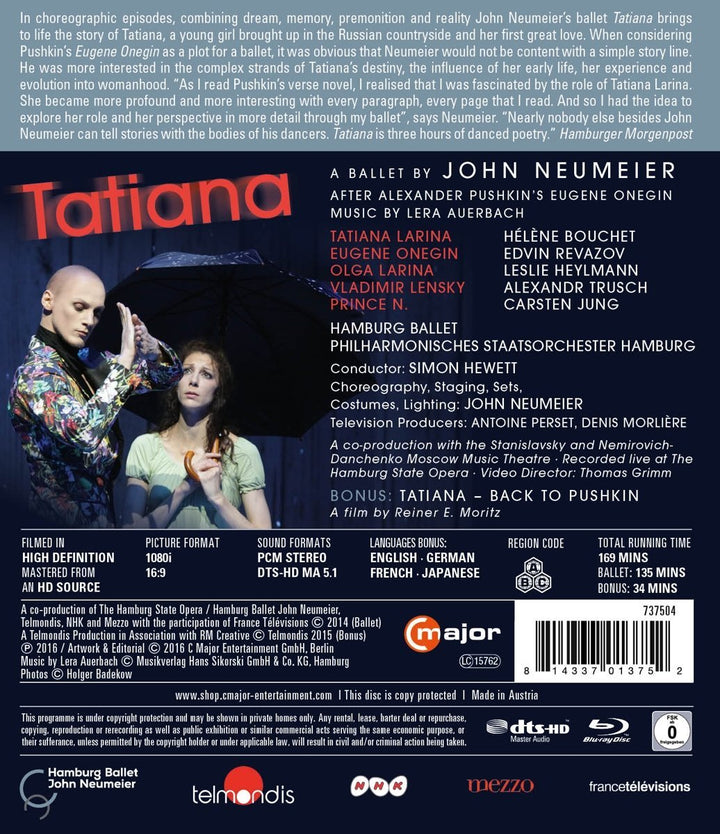Auerbach: Tatiana (Ein Ballett von John Neumeier), Blu-ray