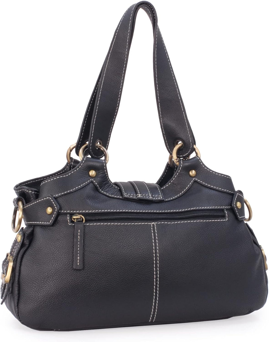 Catwalk Collection Handbags - Leder - Umhängetasche/Schultertasche - Handtasche mit Schultergurt - N