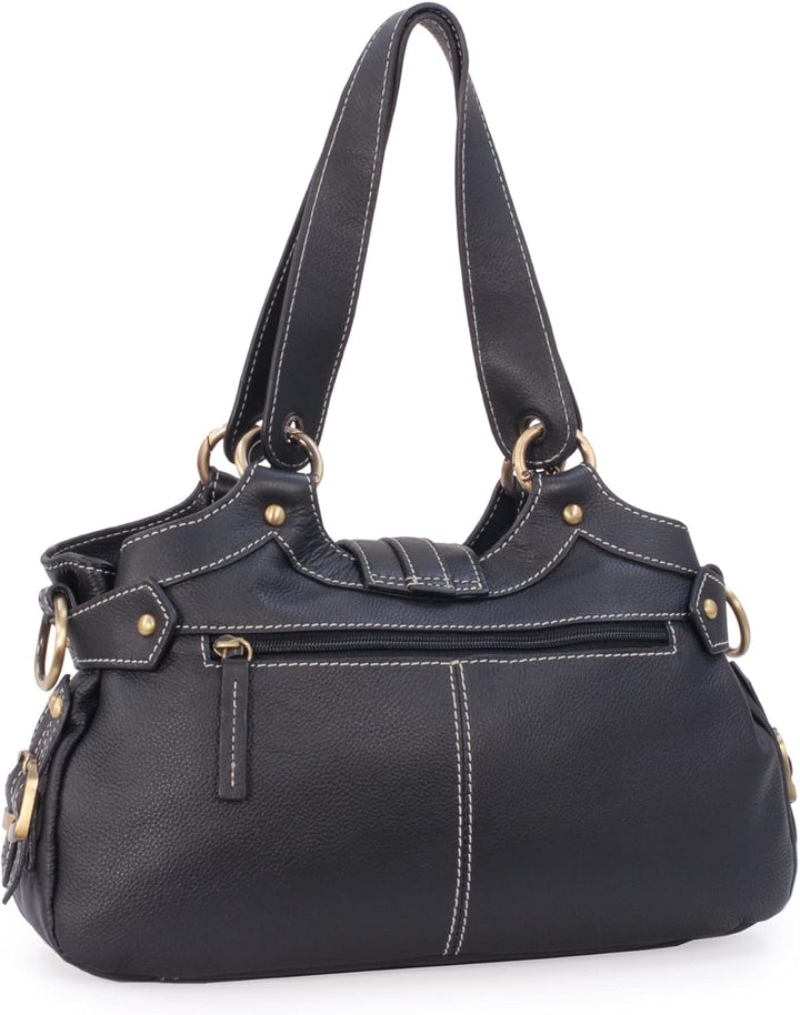 Catwalk Collection Handbags - Leder - Umhängetasche/Schultertasche - Handtasche mit Schultergurt - N