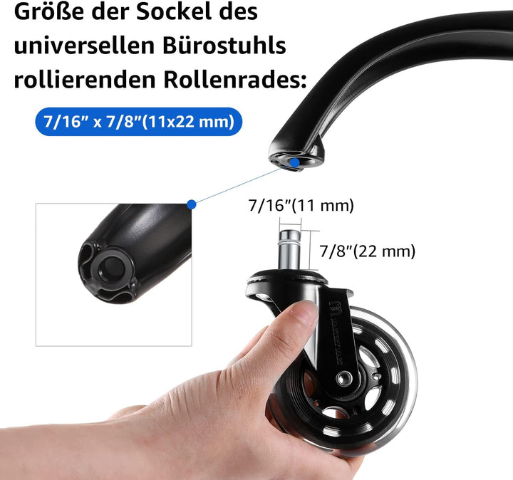 Mastery Mart Bürostuhl-Basis, Ersatz für Büro/Schreibtisch/Drehstuhl mit Kappe, Universal-Gaszylinde