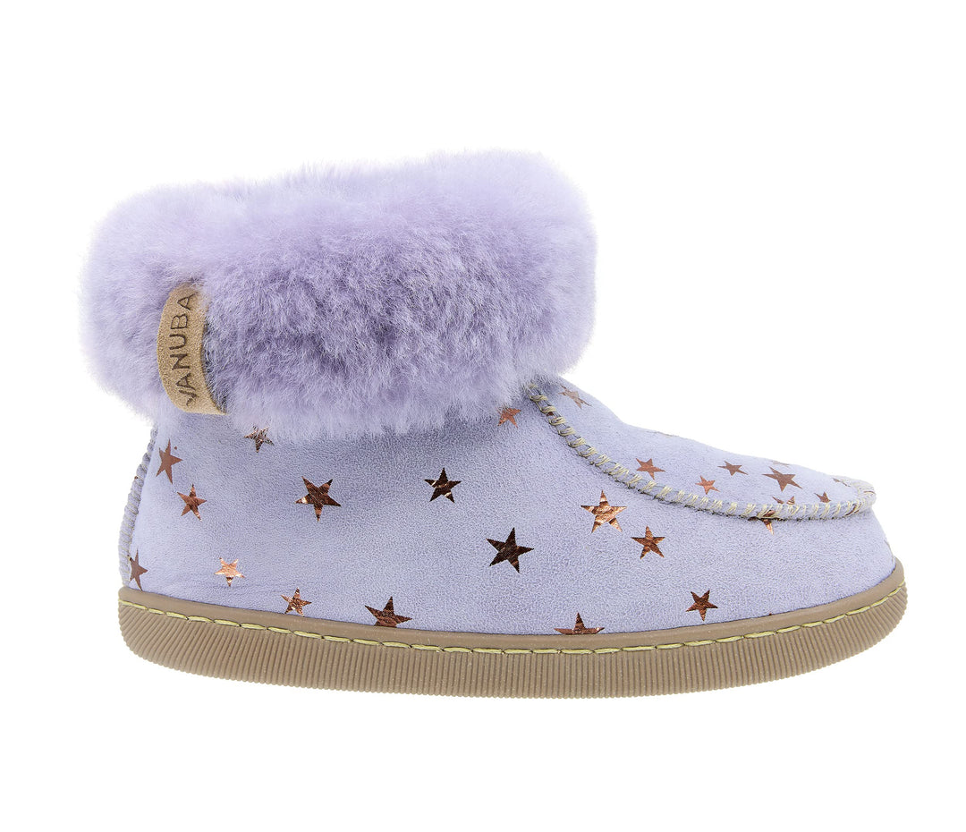 Vanuba - Kinder Hausschuhe Peppin, Lammfell Winterschuhe, Baby Schuhe, Junge und Mädchen, Echtleder,