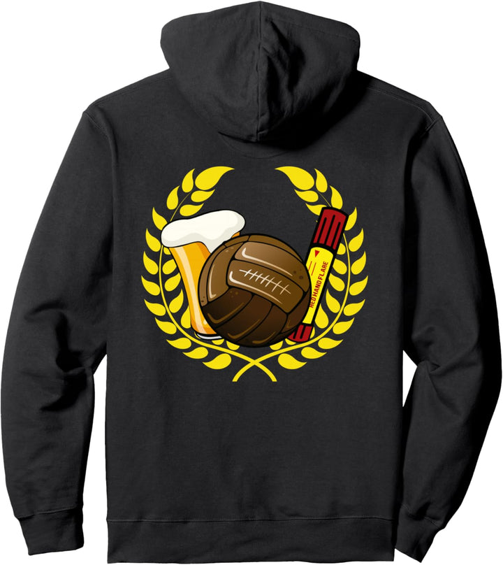 Lorbeerkranz Fussball Pyro Bier Ultras Pullover Hoodie