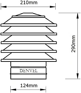 120mm Lamellenaufsatz Edelstahl Schornsteinabdeckung Kaminaufsatz Kaminhut Kaminhaube Kaminabdeckung