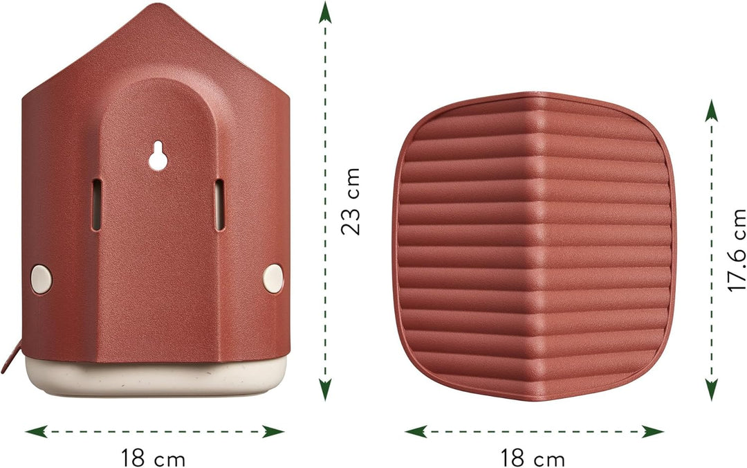 Elho Cosy Bird House 18cm - Vogelhaus - für über 11 Arten - 100% Recyceltem Plastik - L17.6 x B18 x