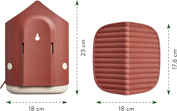 Elho Cosy Bird House 18cm - Vogelhaus - für über 11 Arten - 100% Recyceltem Plastik - L17.6 x B18 x