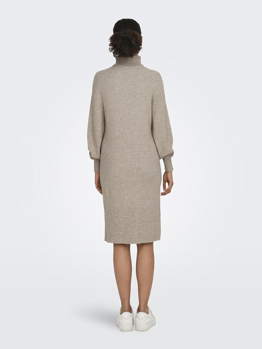 ONLY Female Strickkleid ONLSASHA Langes Kleid XS Mocha Meringue/Detail:w. Melange, XS Mocha Meringue