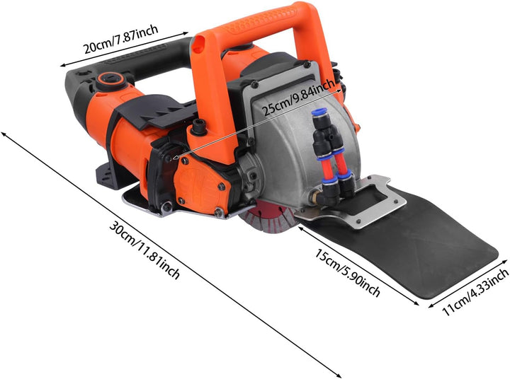 Mauernutfräse Elektrische Schlitzfräse 5200W 10500r/Min Wandfräse Staubfreie Mauerfrase mit Werkzeug