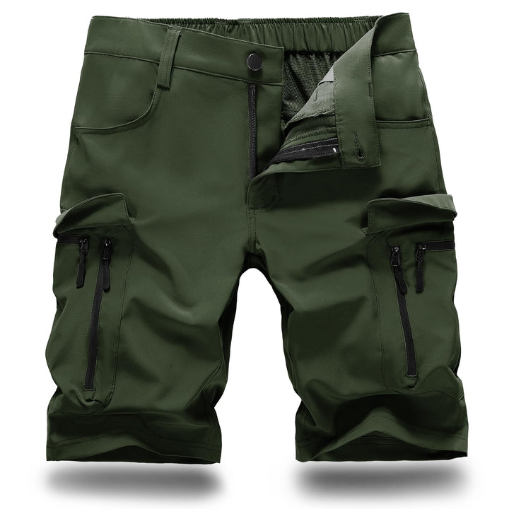 Hiauspor Wanderhose Herren Kurz MTB Hose Leichte Schnelltrocknend Cargo Bermuda Chino mit 5 Taschen