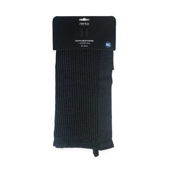 Rento Sauna Sitztuch Kenno schwarz 50 x 60 cm by SudoreWell®
