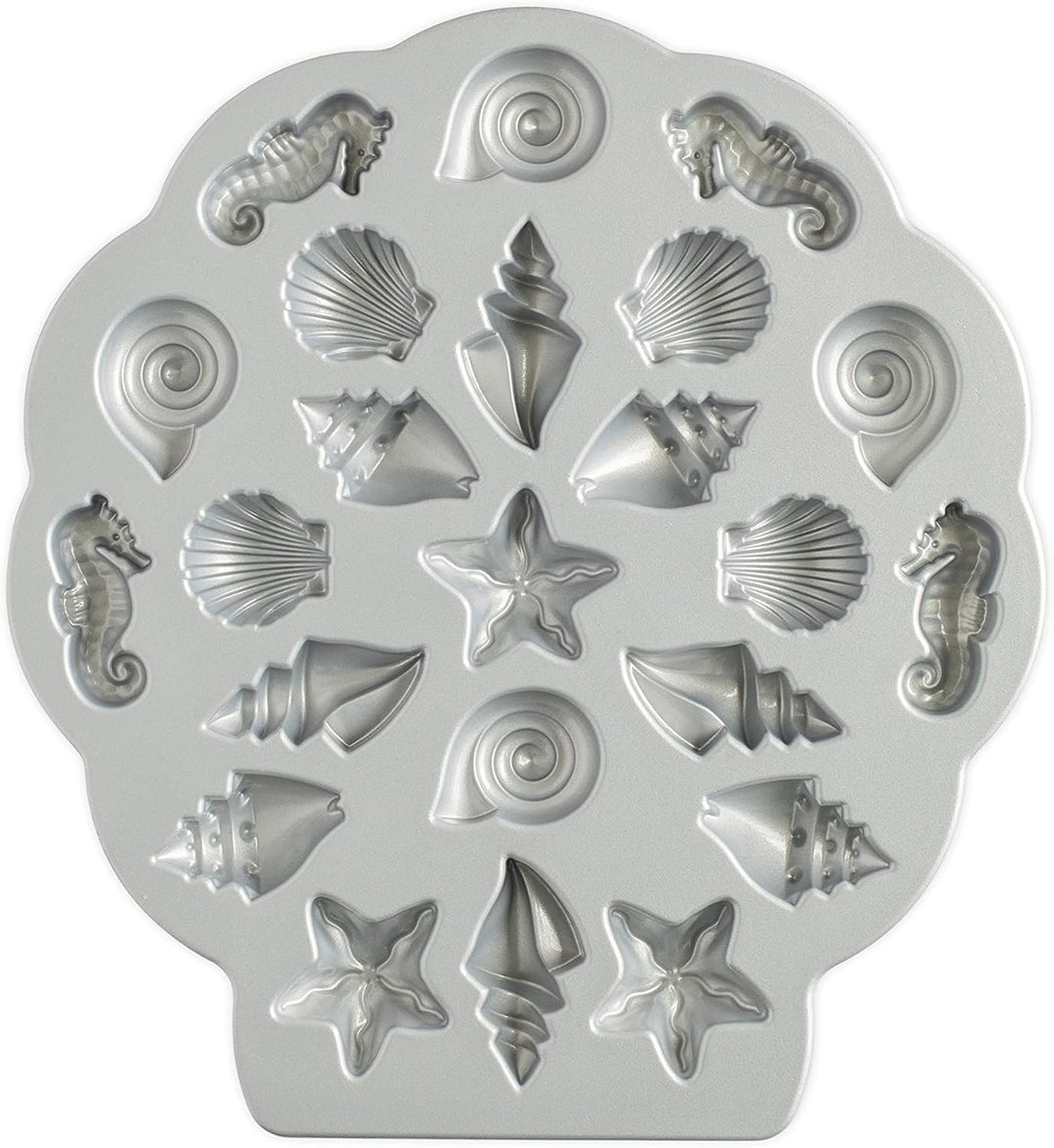 Nordic Ware Seashell Bites Pan, Original Gugelhupfform aus Aluminiumguss, offizielle Gugelhupf-Kuche