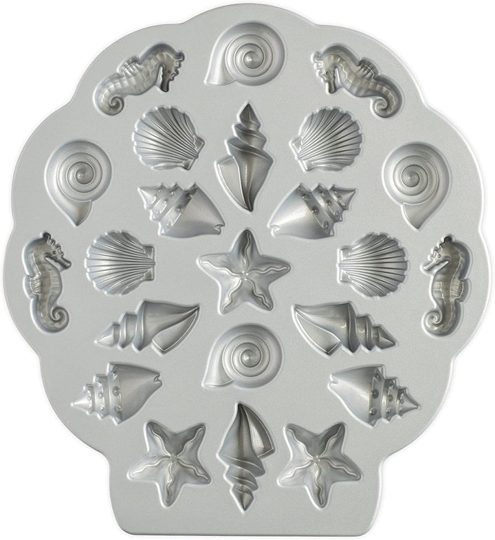 Nordic Ware Seashell Bites Pan, Original Gugelhupfform aus Aluminiumguss, offizielle Gugelhupf-Kuche