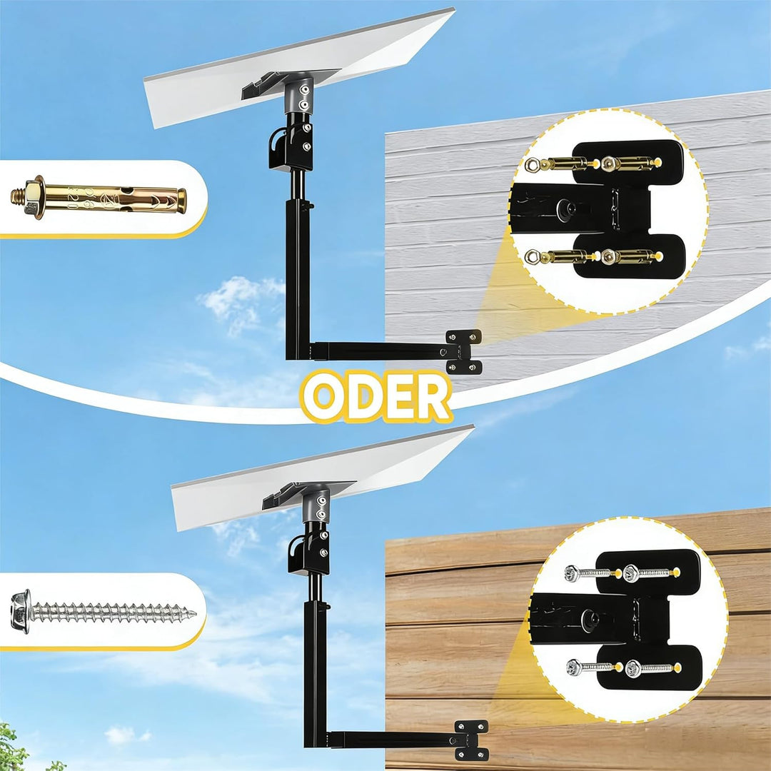Starlink Mount | Verstellbare Starlink Wandhalterung Gen 3 mit Teleskop-Haltearm | Rostfrei | Wetter