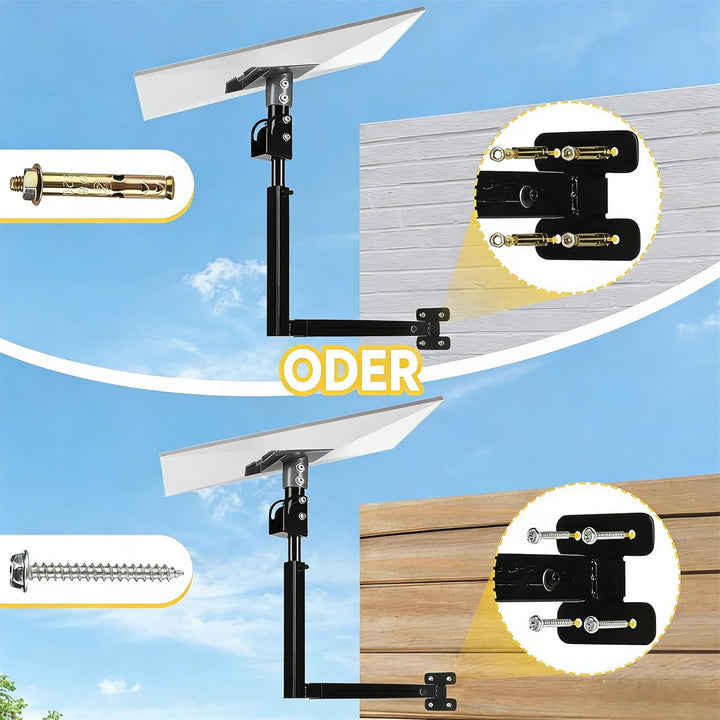 Starlink Mount | Verstellbare Starlink Wandhalterung Gen 3 mit Teleskop-Haltearm | Rostfrei | Wetter