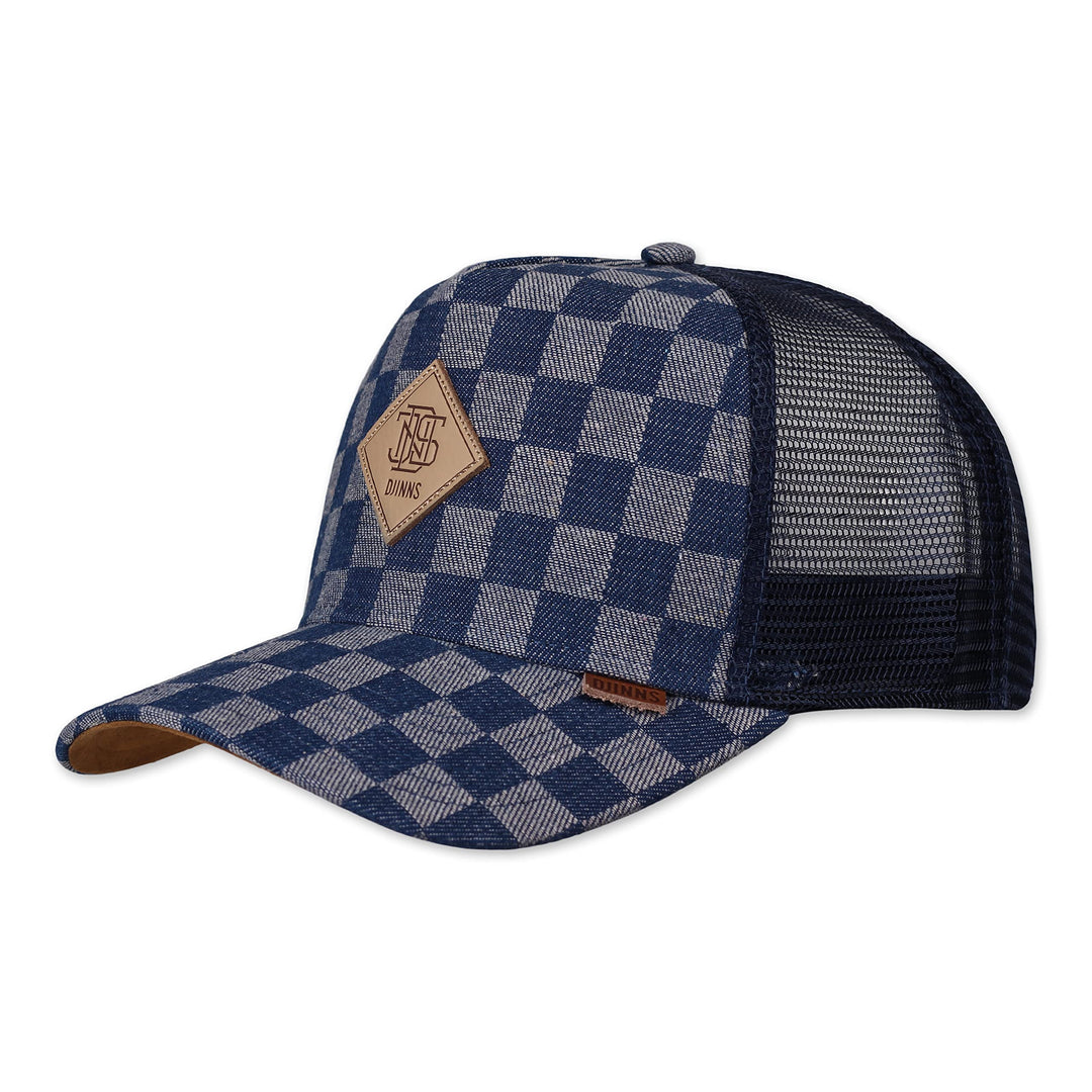 Djinns - Denim Check - Trucker Cap Meshcap Hat Kappe Mütze Caps Einheitsgrösse Blau, Einheitsgrösse