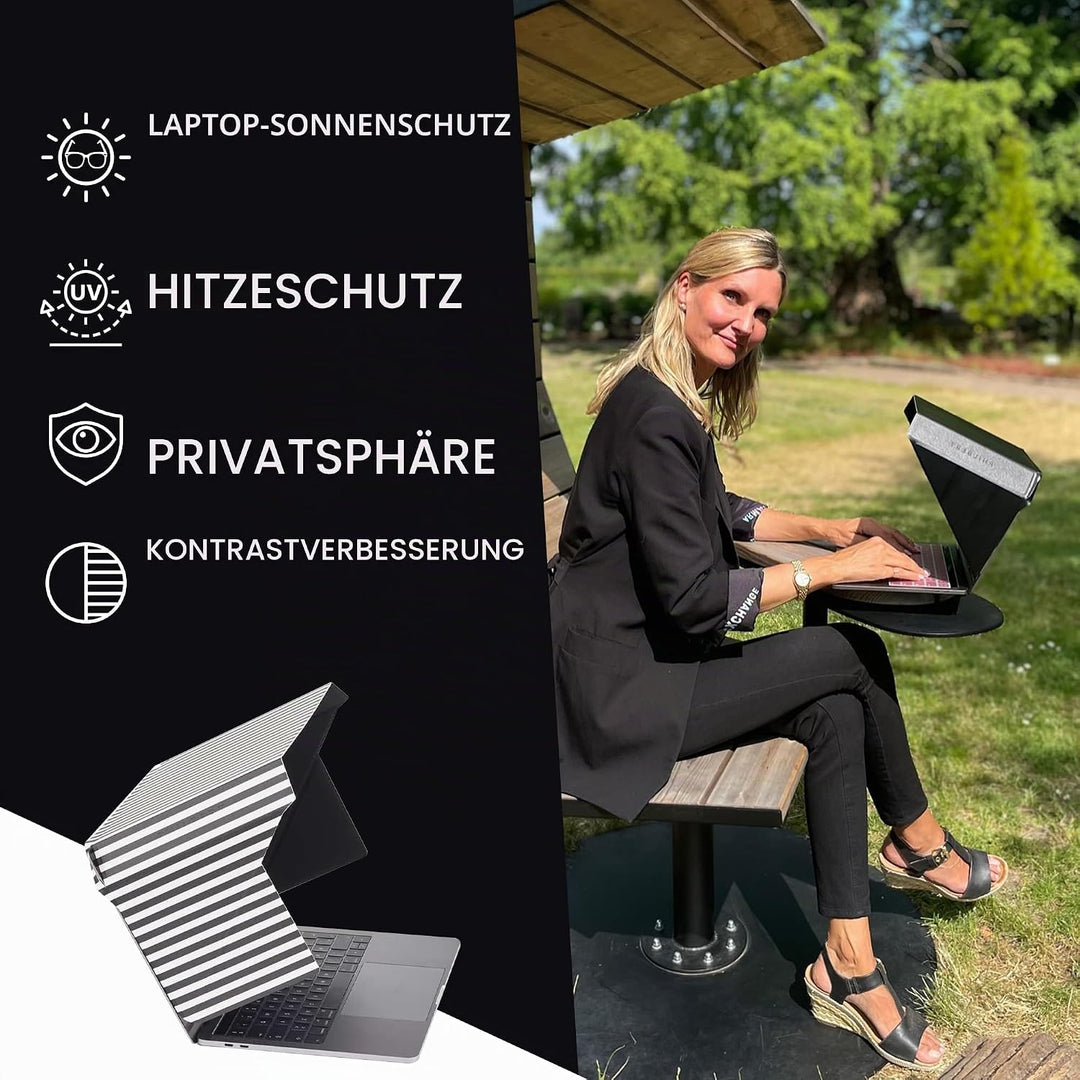 Philbert Design – 4 in 1 Laptop Screen Shade Slim Hood : Sonnenschutz | Datenschutz | Hitzeschutz |