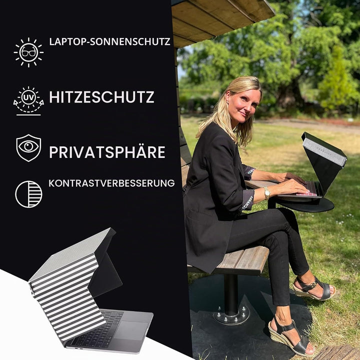 Philbert Design – 4 in 1 Laptop Screen Shade Slim Hood : Sonnenschutz | Datenschutz | Hitzeschutz |
