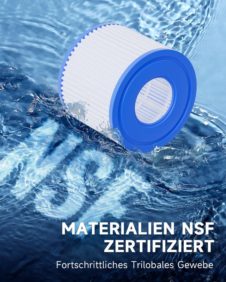 AQUALTRA Filter VI für Pool, Filterkartuschen Vl, Kompatibel mit Lay-Z Spa 90352E 58323E 58323 58324
