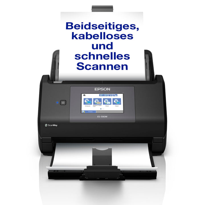 Epson Workforce ES-590W WLAN Dokumentenscanner | 45 S./Min. / 90 ipm | 100 Blatt automatischer Dokum