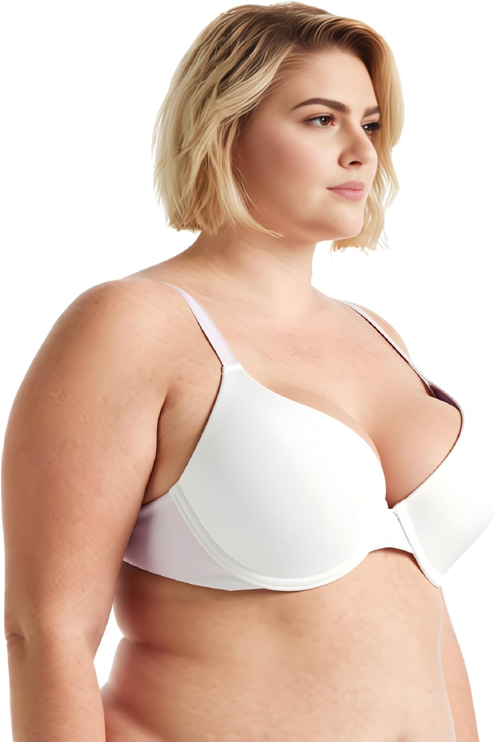Curve Muse Damen Übergrösse Vollständige Abdeckung Bügel vorne schliessen BHs-1PK oder 2PK 70D Elfen