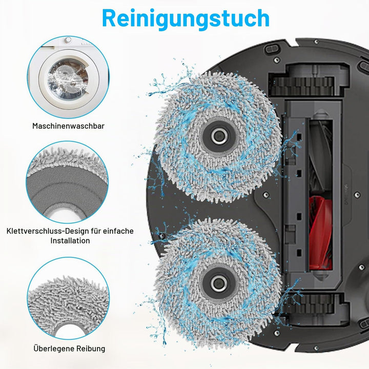 26 Stück Zubehör für Roborock Saros 10R/Qrevo Curv 2 Pro/Qrevo CurvX Saugroboter,2 Hauptbürste,4 HEP
